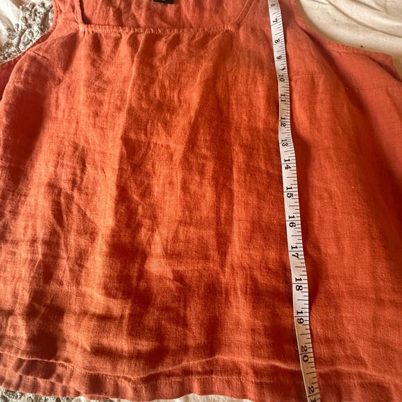 Tahari linen coral top size large - Picture 6 of 6